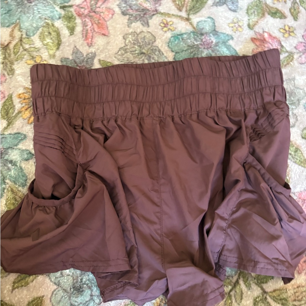 Free people movement Purple Elastic Waist Shorts - Picture 2 of 3